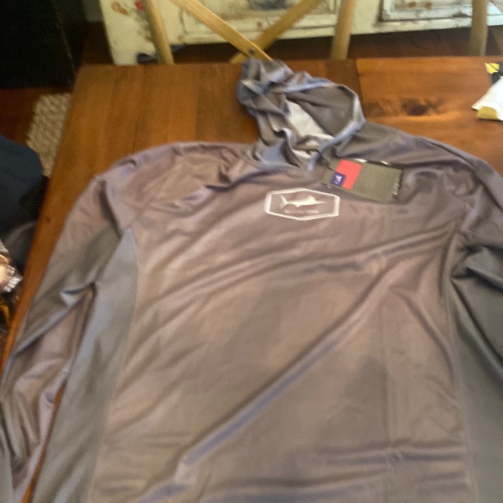 Billfish gear hooded hooded long sleeved shirt